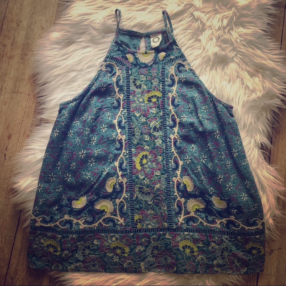 Anthro Alemi + Kin Embroidered Blouse